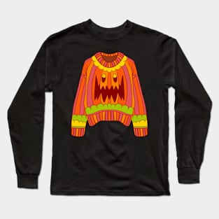 Pumpkin Illustration Long Sleeve T-Shirt